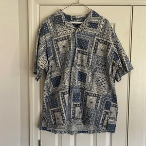 Polo by Ralph Lauren.  XL.  Off white and blue